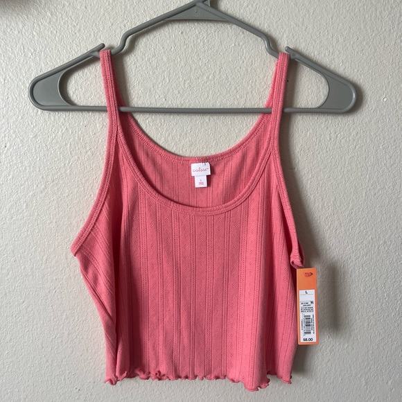 Pink Crop Tank Top - Picture 4 of 5